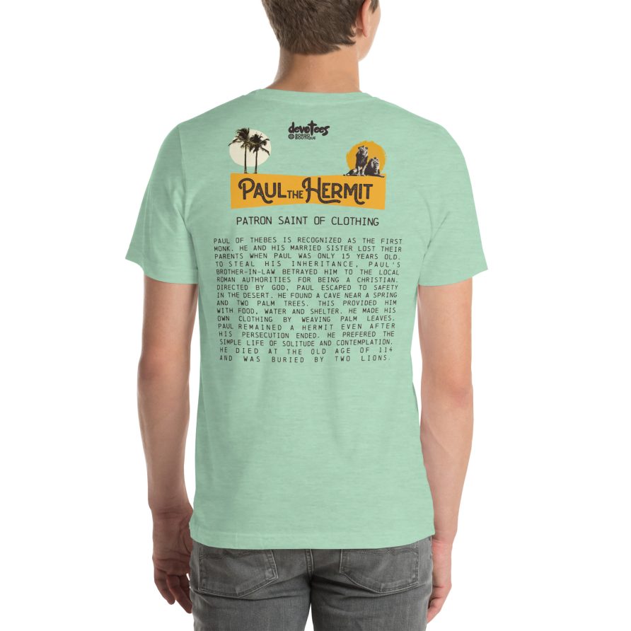Paul the Hermit Unisex t-shirt - HEATHER PRISM MINT - Image 3