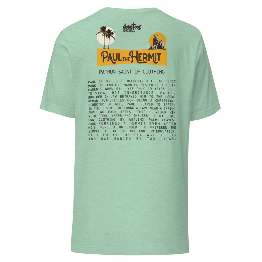Paul the Hermit Unisex t-shirt - HEATHER PRISM MINT - Image 5