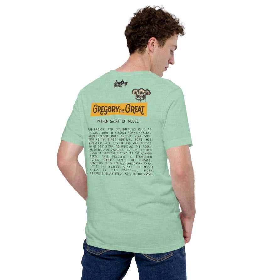 Gregory the Great Unisex t-shirt - HEATHER PRISM MINT - Image 3