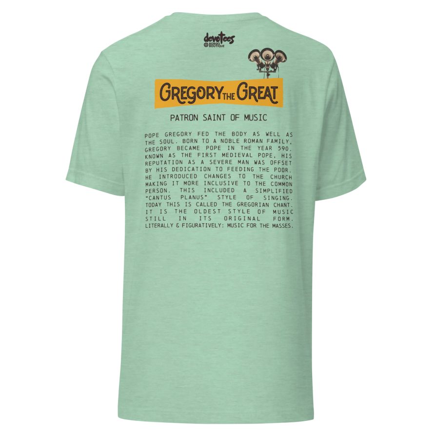Gregory the Great Unisex t-shirt - HEATHER PRISM MINT - Image 5