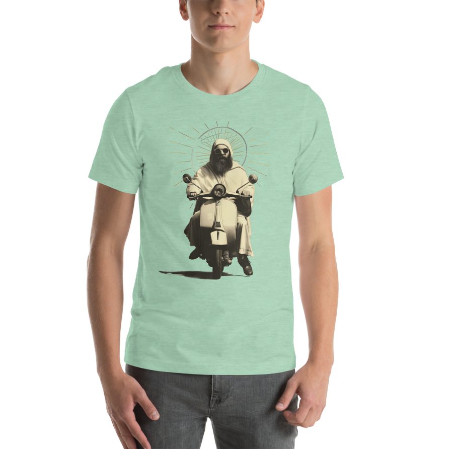 St. Christopher Unisex t-shirt - HEATHER PRISM MINT - Image 2