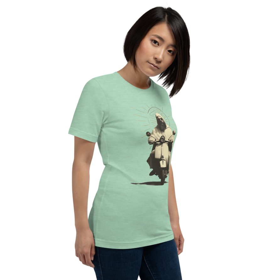 St. Christopher Unisex t-shirt - HEATHER PRISM MINT - Image 4