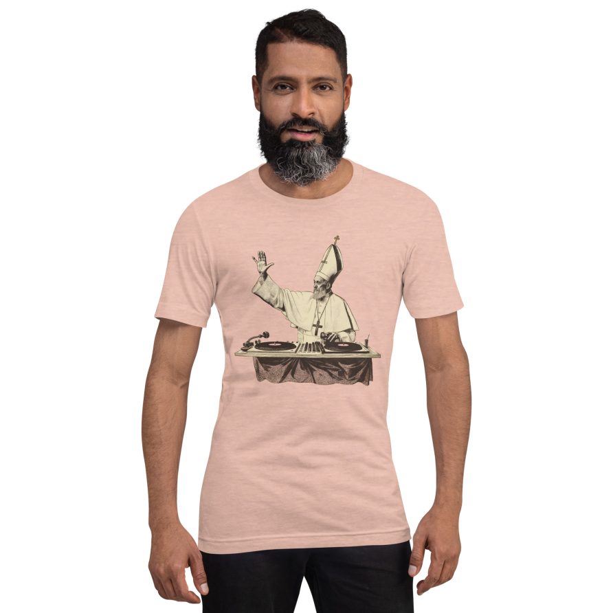 Gregory the Great Unisex t-shirt - HEATHER PRISM PEACH - Image 2