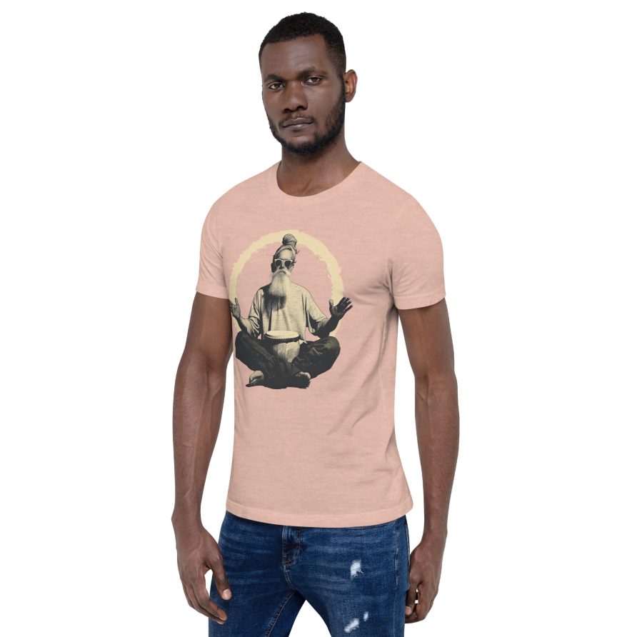 Paul the Hermit Unisex t-shirt - HEATHER PRISM PEACH - Image 3