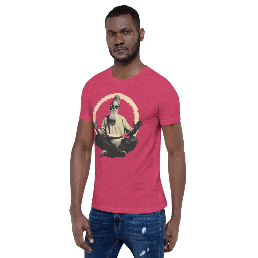 Paul the Hermit Unisex t-shirt - HEATHER RASPBERRY - Image 2