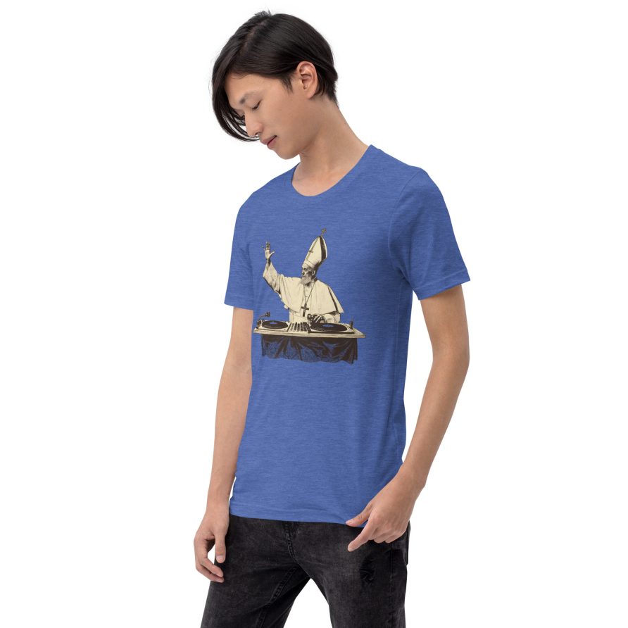 Gregory the Great Unisex t-shirt - HEATHER TRUE ROYAL - Image 3