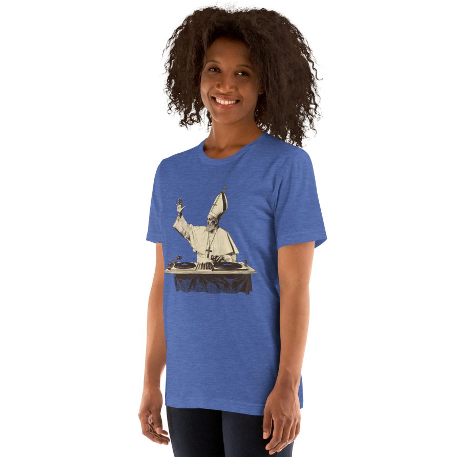 Gregory the Great Unisex t-shirt - HEATHER TRUE ROYAL - Image 4
