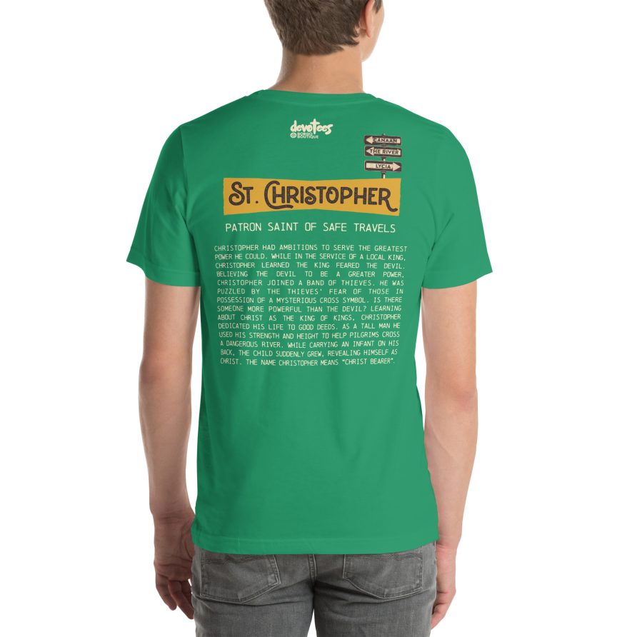 St. Christopher Unisex t-shirt - KELLY - Image 3