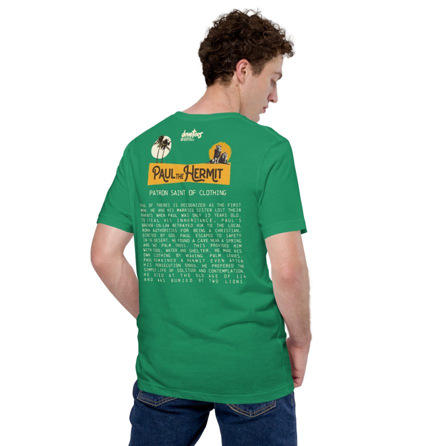 Paul the Hermit Unisex t-shirt - KELLY - Image 3