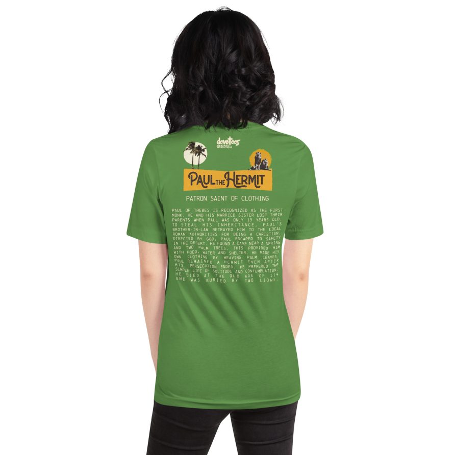 Paul the Hermit Unisex t-shirt - LEAF - Image 3