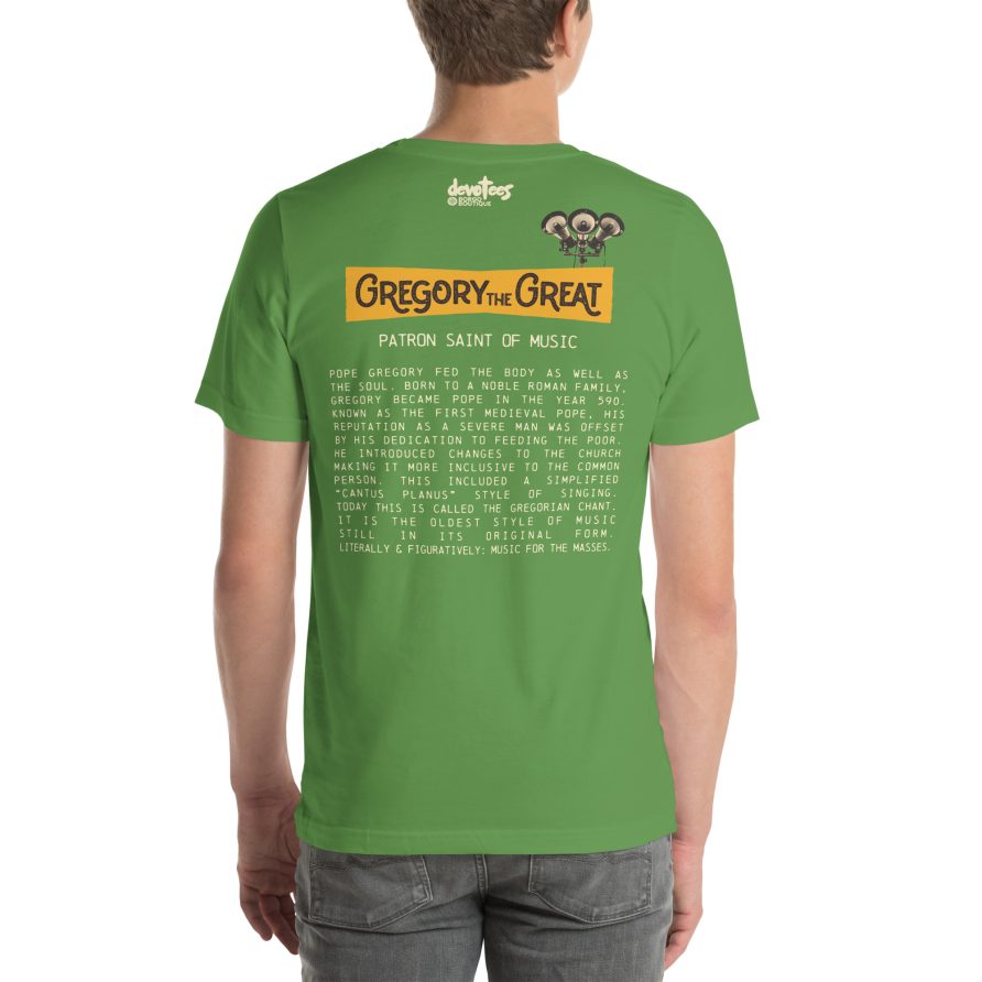 Gregory the Great Unisex t-shirt - LEAF - Image 3