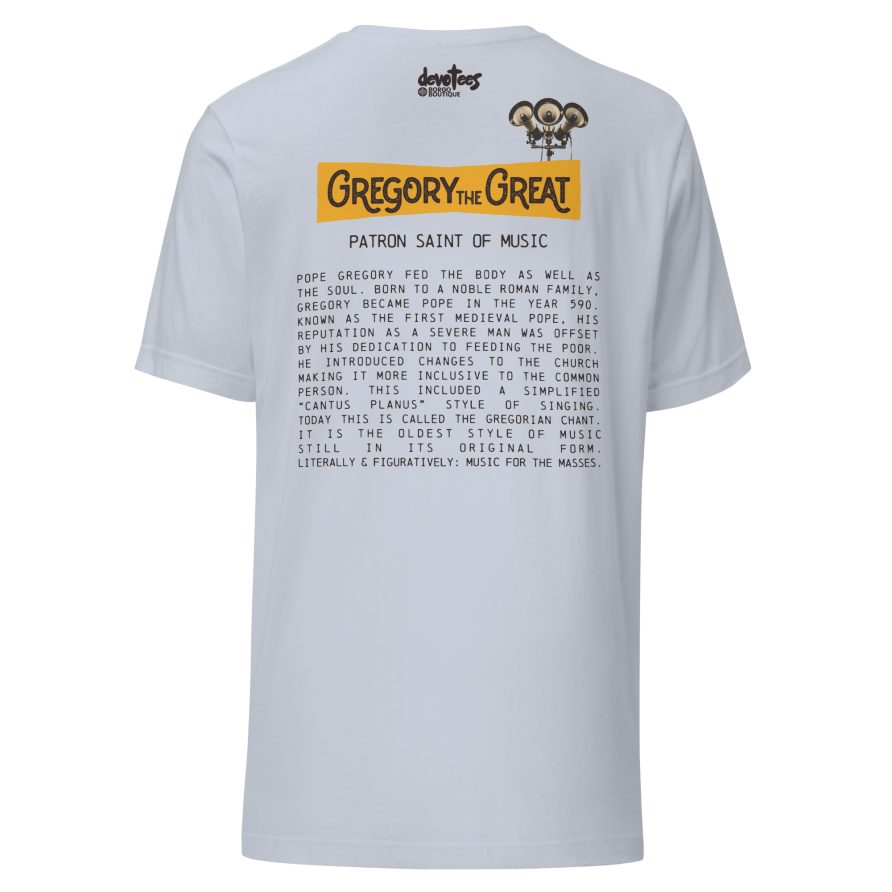 Gregory the Great Unisex t-shirt - LIGHT BLUE - Image 5
