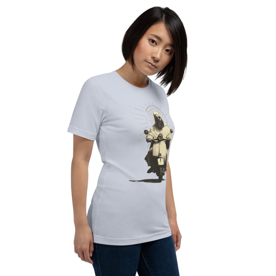 St. Christopher Unisex t-shirt - LIGHT BLUE - Image 4