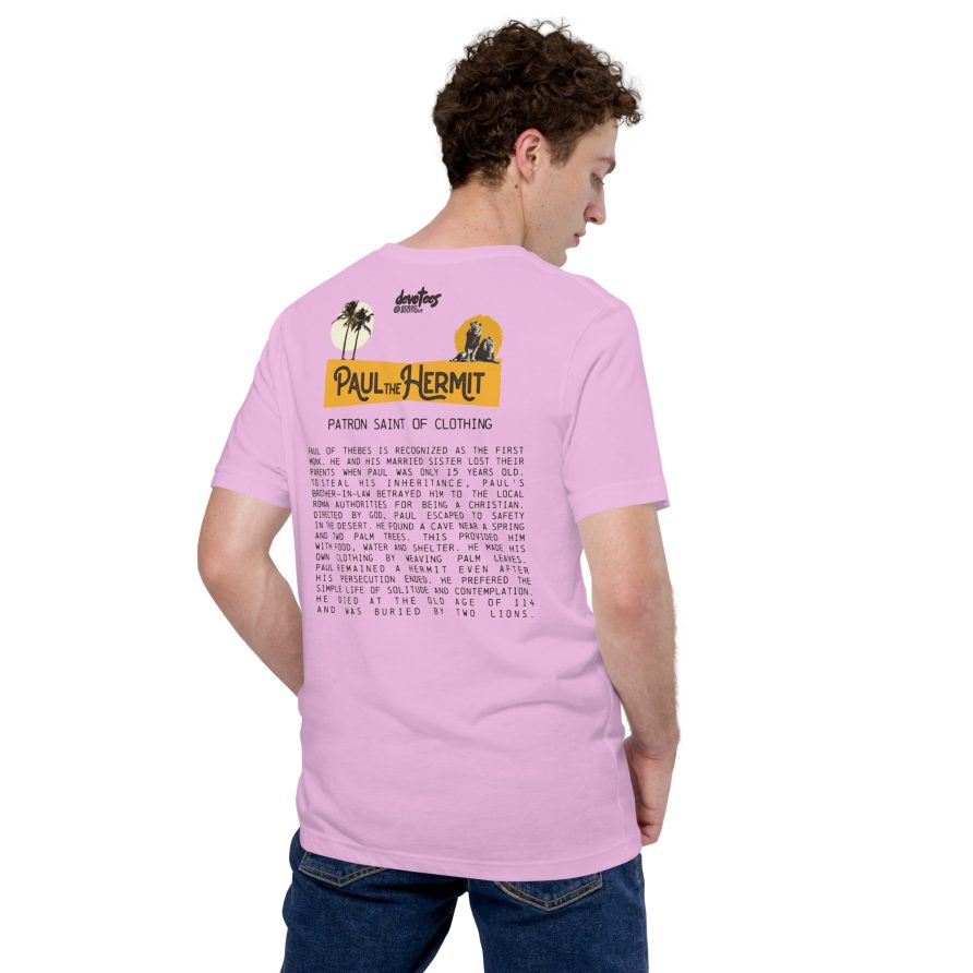 Paul the Hermit Unisex t-shirt - LILAC - Image 4