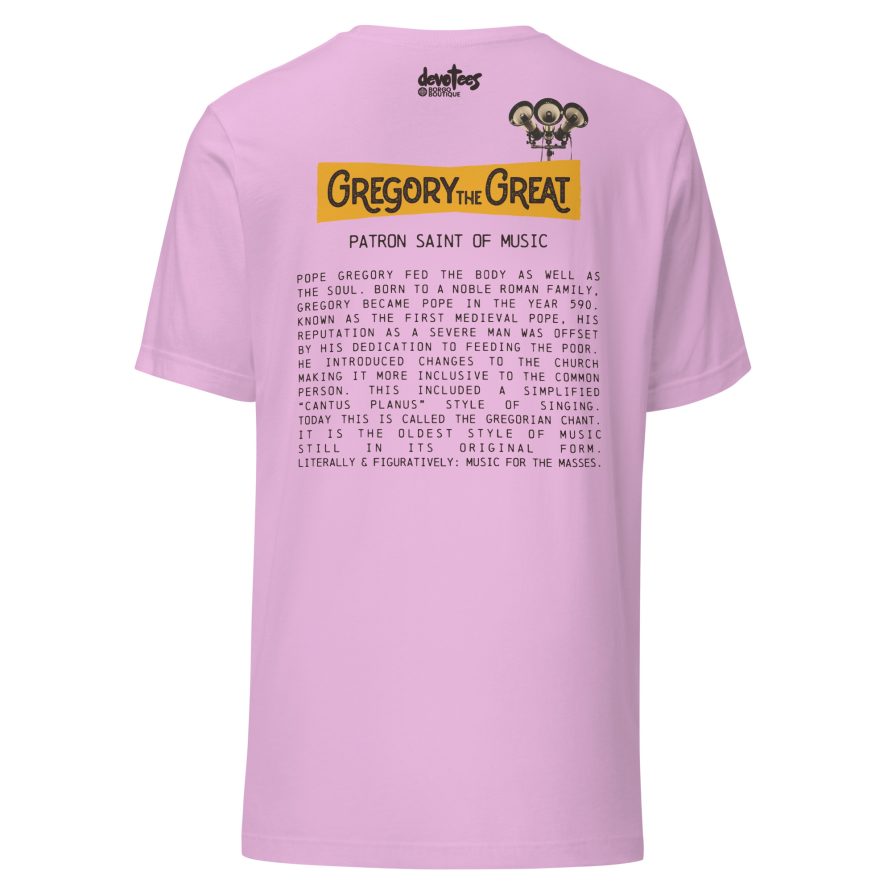 Gregory the Great Unisex t-shirt - LILAC - Image 5