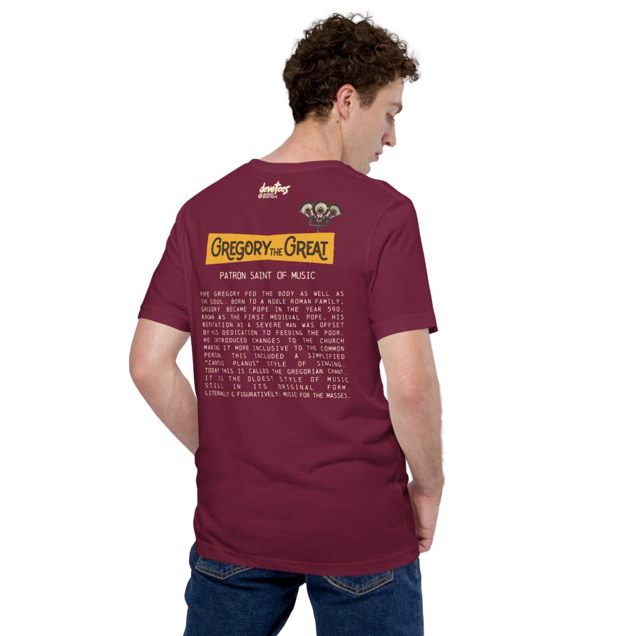 Gregory the Great Unisex t-shirt - MAROON - Image 3