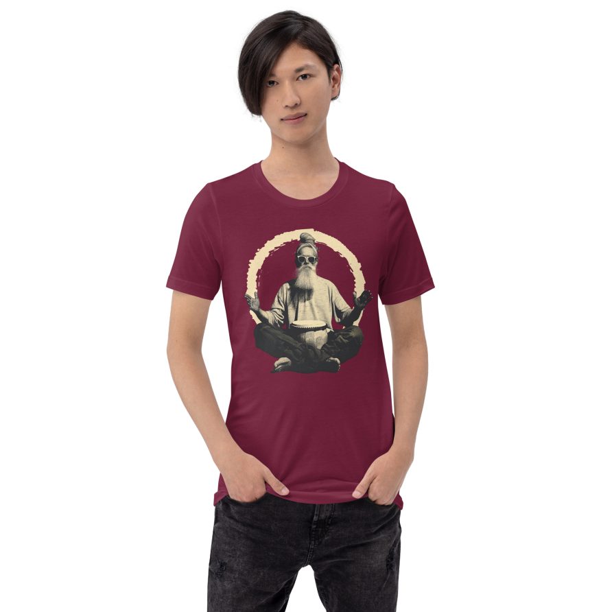 Paul the Hermit Unisex t-shirt - MAROON - Image 2