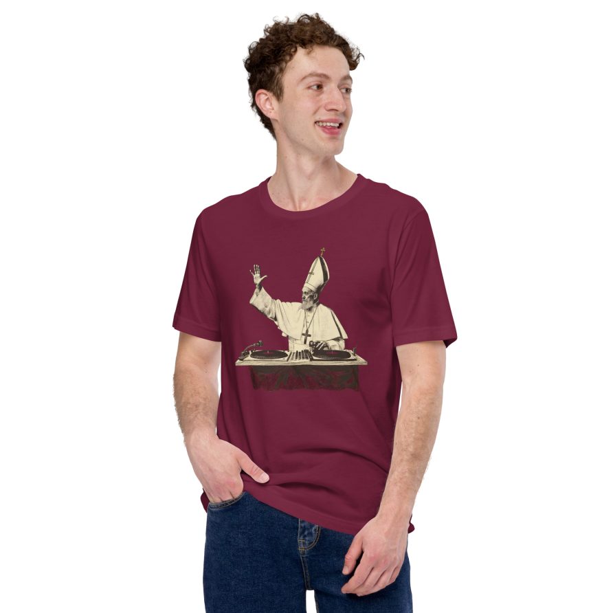Gregory the Great Unisex t-shirt - MAROON - Image 2