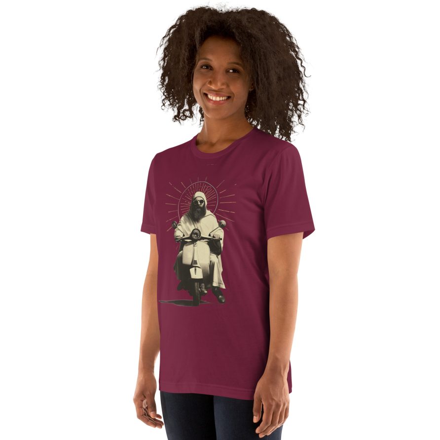 St. Christopher Unisex t-shirt - MAROON - Image 4