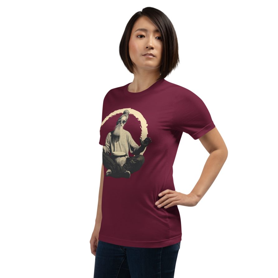 Paul the Hermit Unisex t-shirt - MAROON - Image 4
