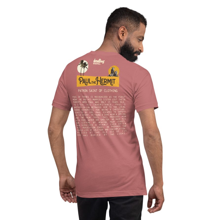 Paul the Hermit Unisex t-shirt - MAUVE - Image 3