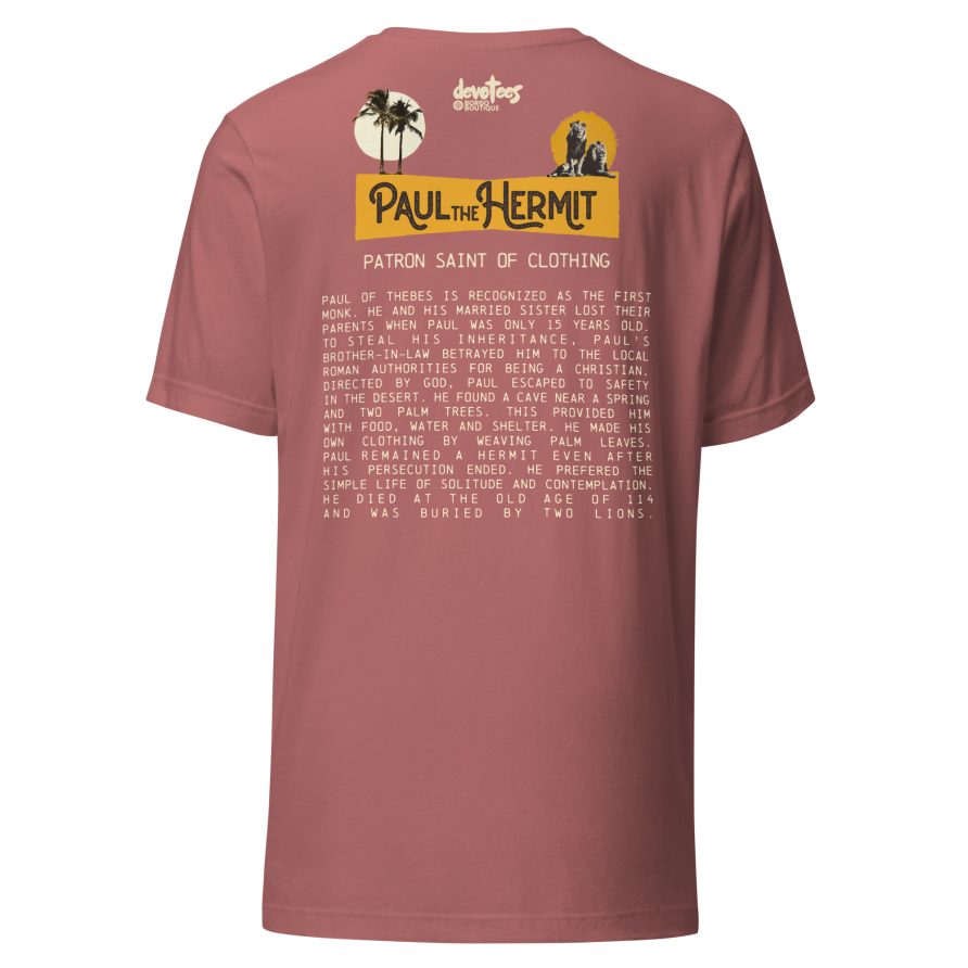 Paul the Hermit Unisex t-shirt - MAUVE - Image 5