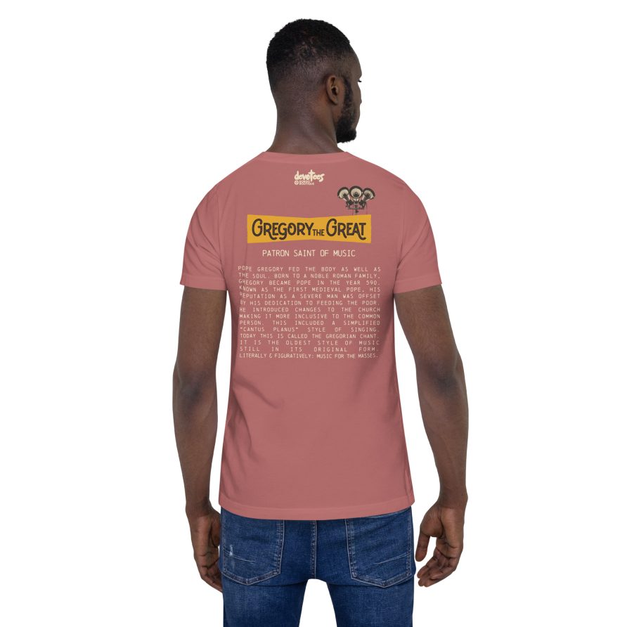 Gregory the Great Unisex t-shirt - MAUVE - Image 3