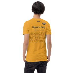 Gregory the Great Unisex t-shirt - MUSTARD - Image 3