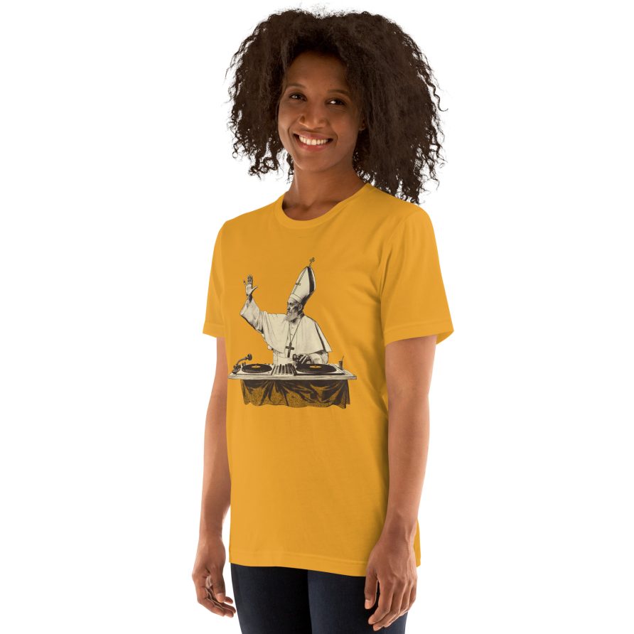 Gregory the Great Unisex t-shirt - MUSTARD - Image 4