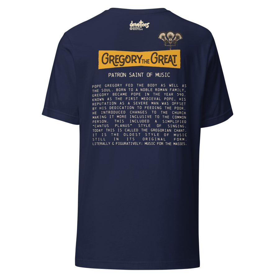 Gregory the Great Unisex t-shirt - NAVY - Image 5