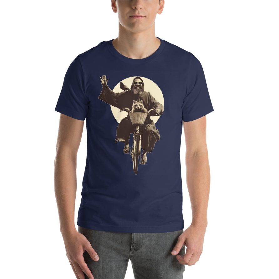 St. Francis Unisex t-shirt - NAVY - Image 2