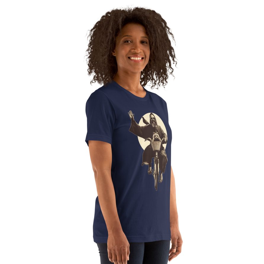 St. Francis Unisex t-shirt - NAVY - Image 4