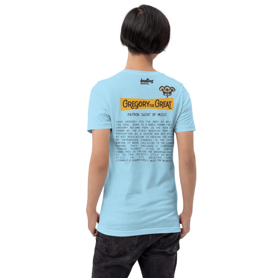 Gregory the Great Unisex t-shirt - OCEAN BLUE - Image 3
