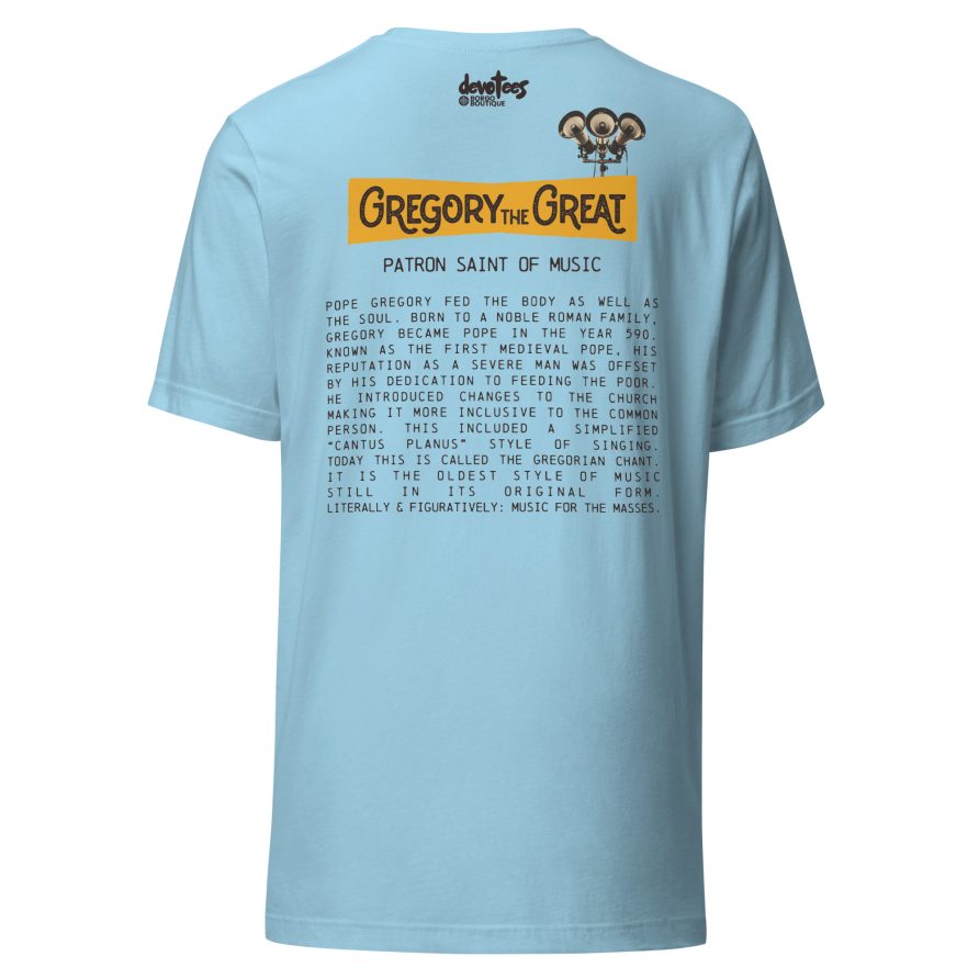 Gregory the Great Unisex t-shirt - OCEAN BLUE - Image 5