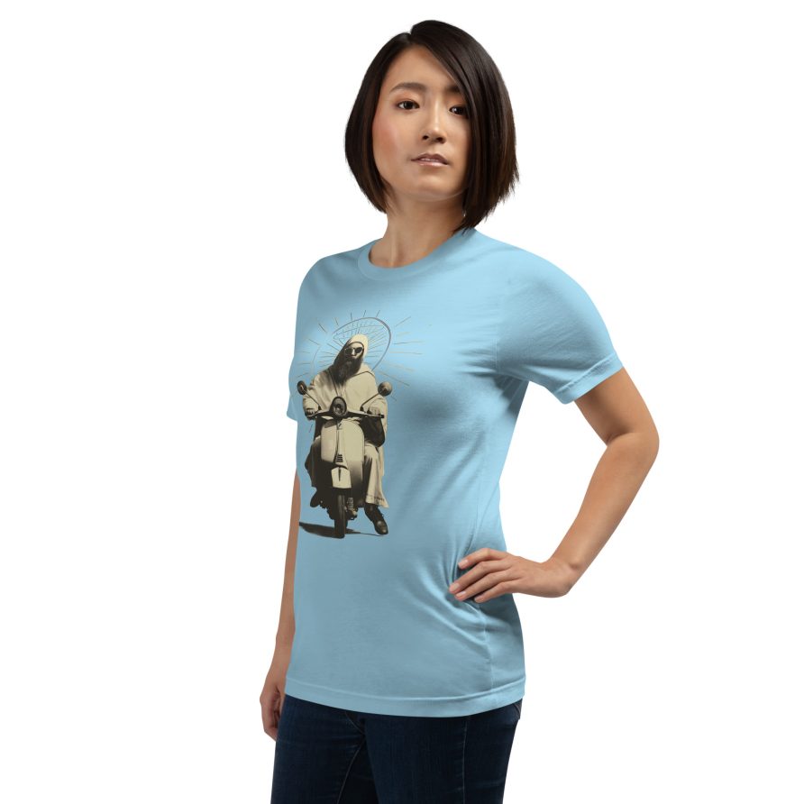 St. Christopher Unisex t-shirt - OCEAN BLUE - Image 4