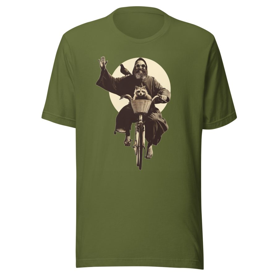 St. Francis Unisex t-shirt - OLIVE