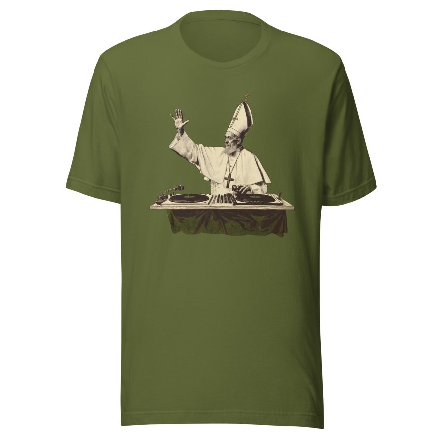Gregory the Great Unisex t-shirt - OLIVE - Image 5