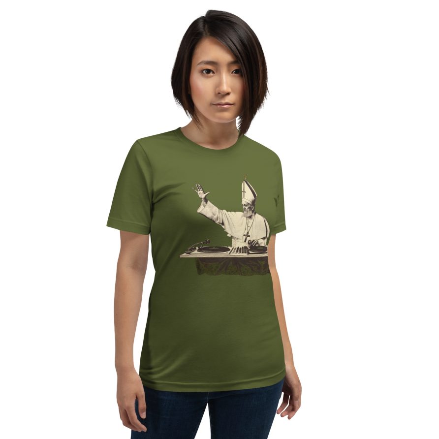 Gregory the Great Unisex t-shirt - OLIVE - Image 2