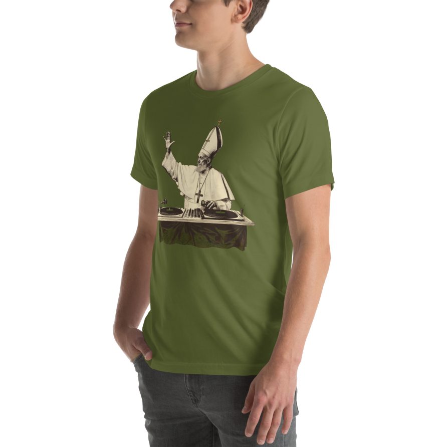 Gregory the Great Unisex t-shirt - OLIVE - Image 3