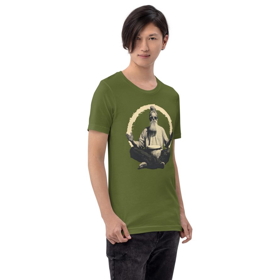 Paul the Hermit Unisex t-shirt - OLIVE - Image 2