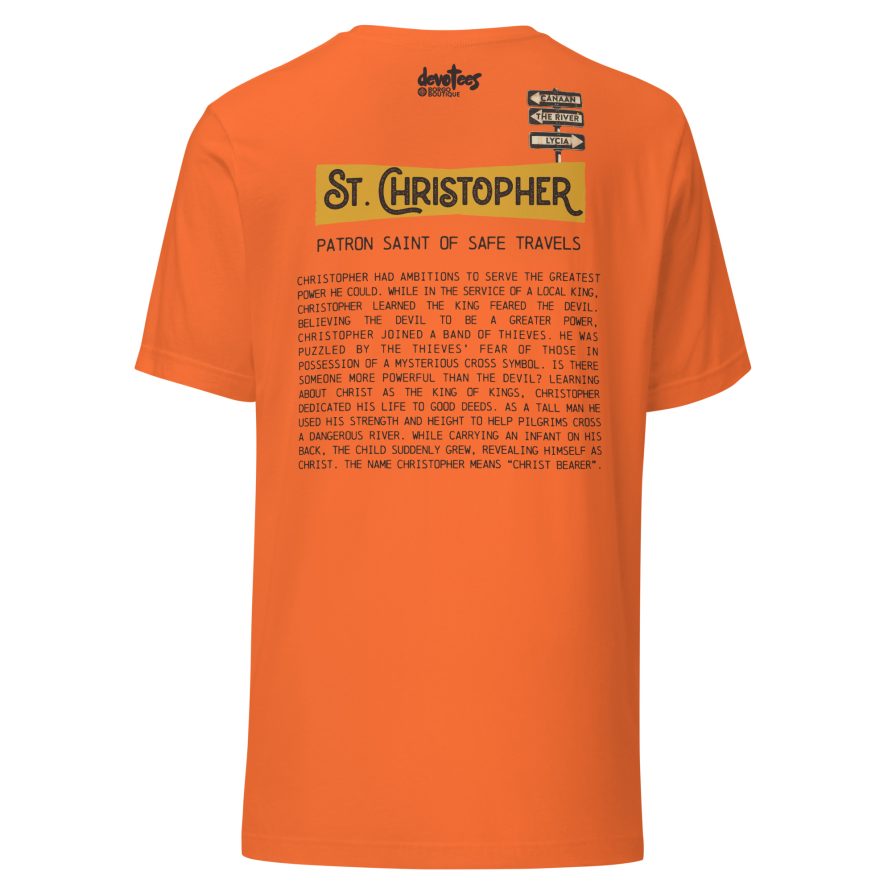 St. Christopher Unisex t-shirt - ORANGE
