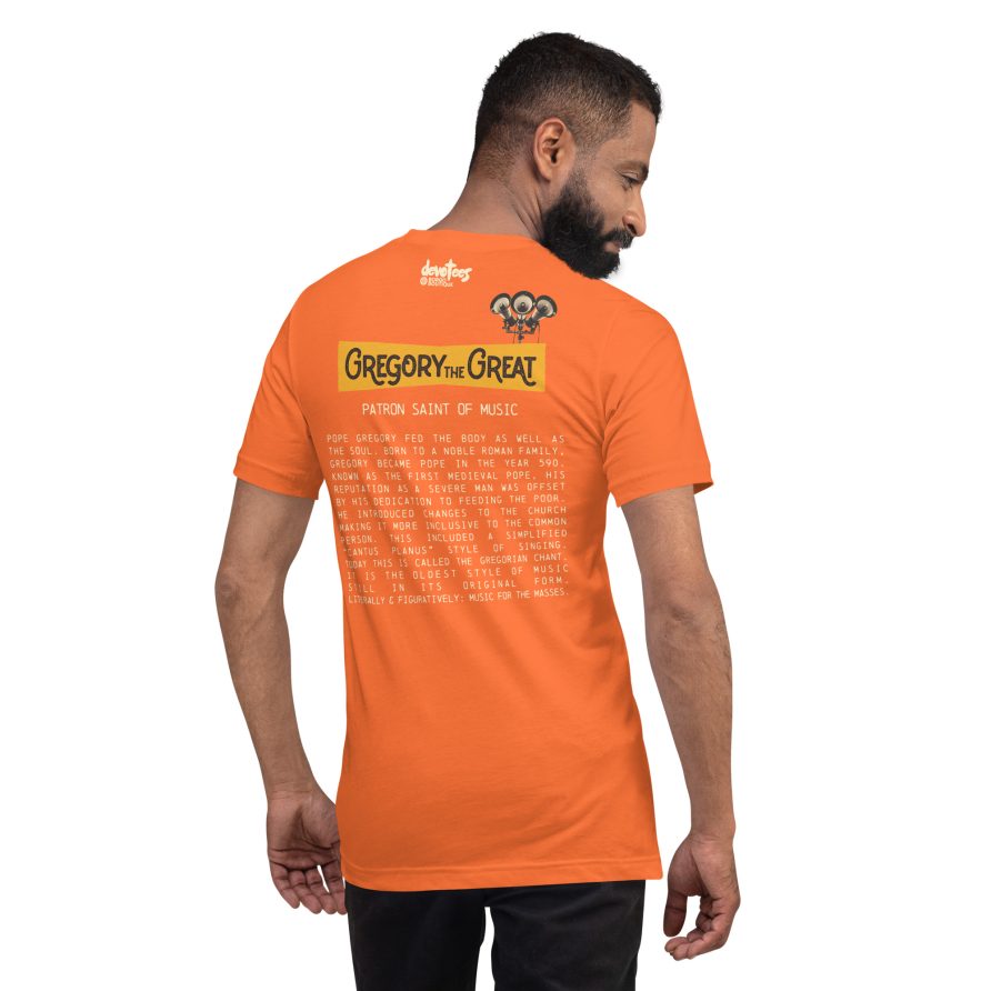 Gregory the Great Unisex t-shirt - ORANGE - Image 4
