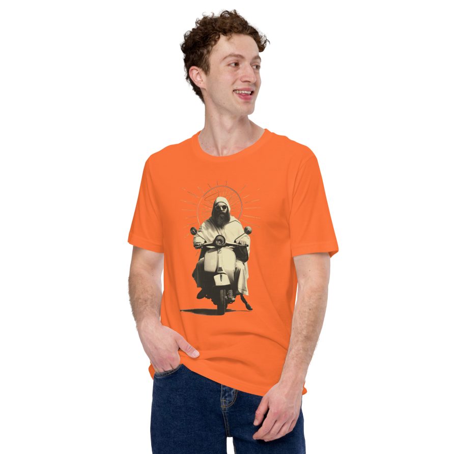 St. Christopher Unisex t-shirt - ORANGE - Image 2