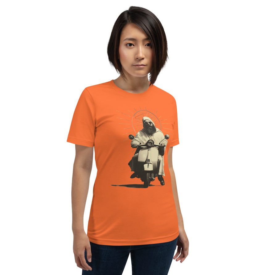 St. Christopher Unisex t-shirt - ORANGE - Image 3