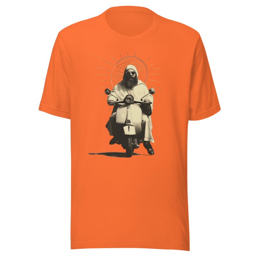 St. Christopher Unisex t-shirt - ORANGE - Image 5