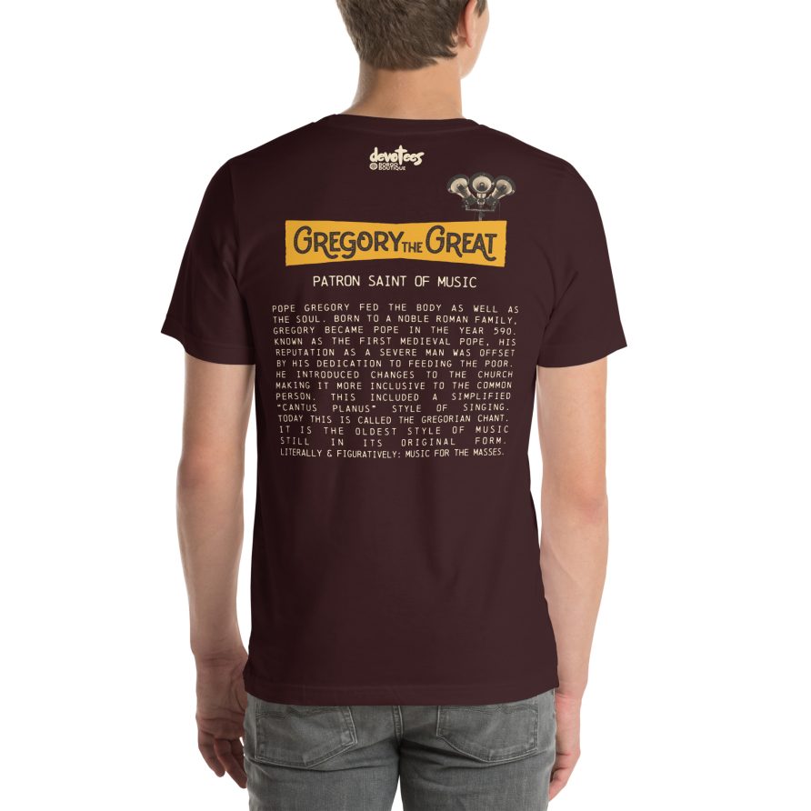 Gregory the Great Unisex t-shirt - OXBLOOD BLACK - Image 3