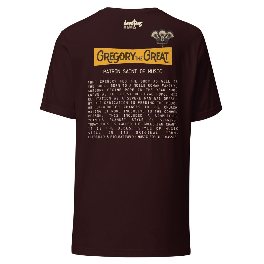 Gregory the Great Unisex t-shirt - OXBLOOD BLACK - Image 5