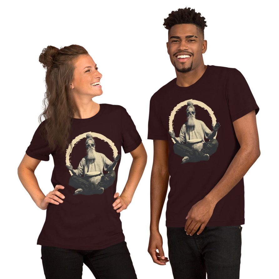 Paul the Hermit Unisex t-shirt - OXBLOOD BLACK - Image 4