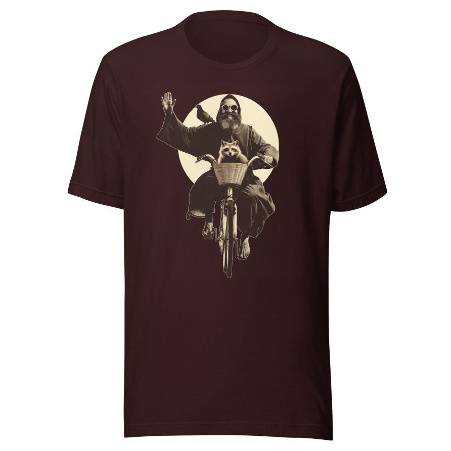 St. Francis Unisex t-shirt - OXBLOOD BLACK