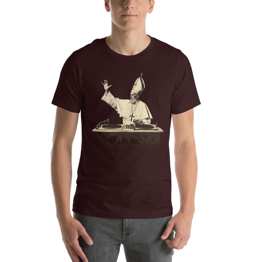 Gregory the Great Unisex t-shirt - OXBLOOD BLACK - Image 2